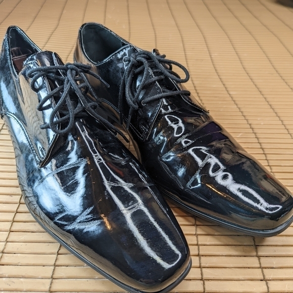 Calvin Klein "Brodie" Men's sz 10E (wide) Formal, Wedding, Prom, Tuxedo Dress Sh - Picture 2 of 9